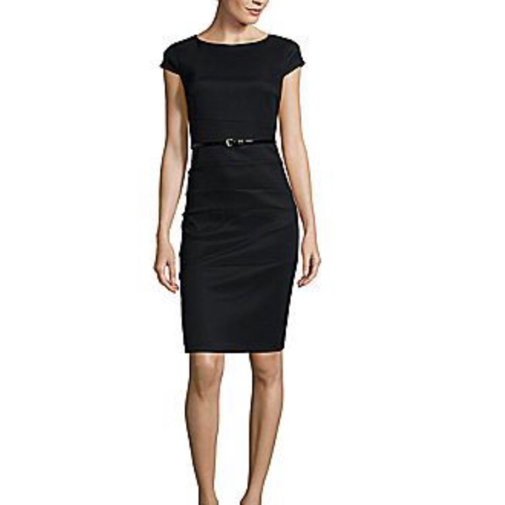 033. NWT Cap-Sleeve Splice Dress (see details)